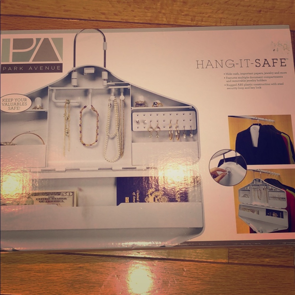 Brand new - “Hang It Safe” for valuables!